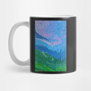 Abstract Acrylic Pour Scenery Mug